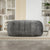 Gray Chenille Bean Shape 2-Seater Lazy Sofa