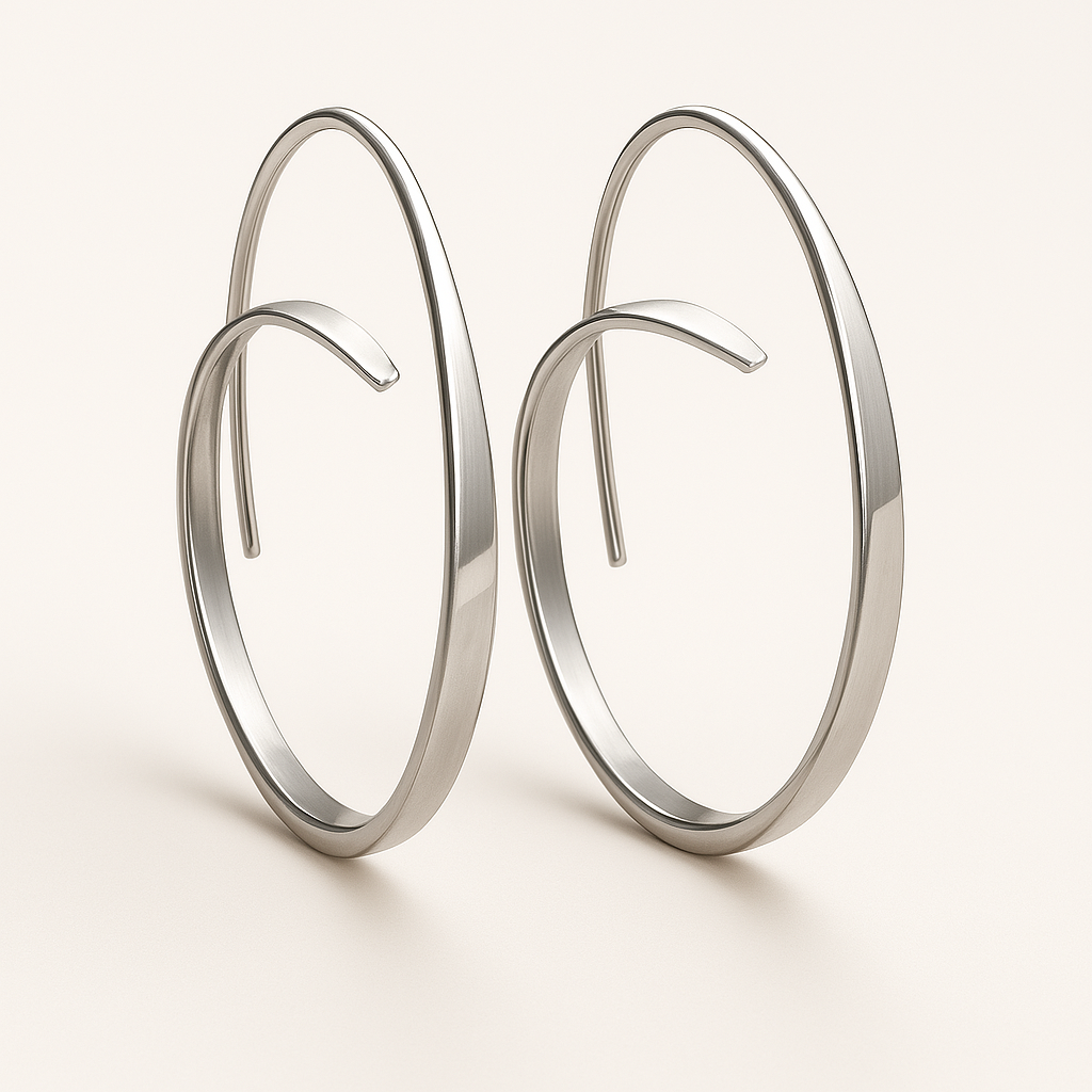 Elegant Spiral Drop Earrings