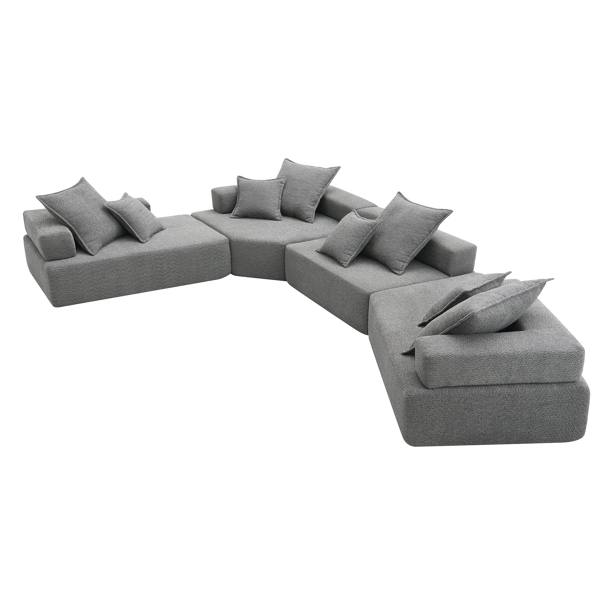 Stockholm Modular Boucle 7-Seater Sofa