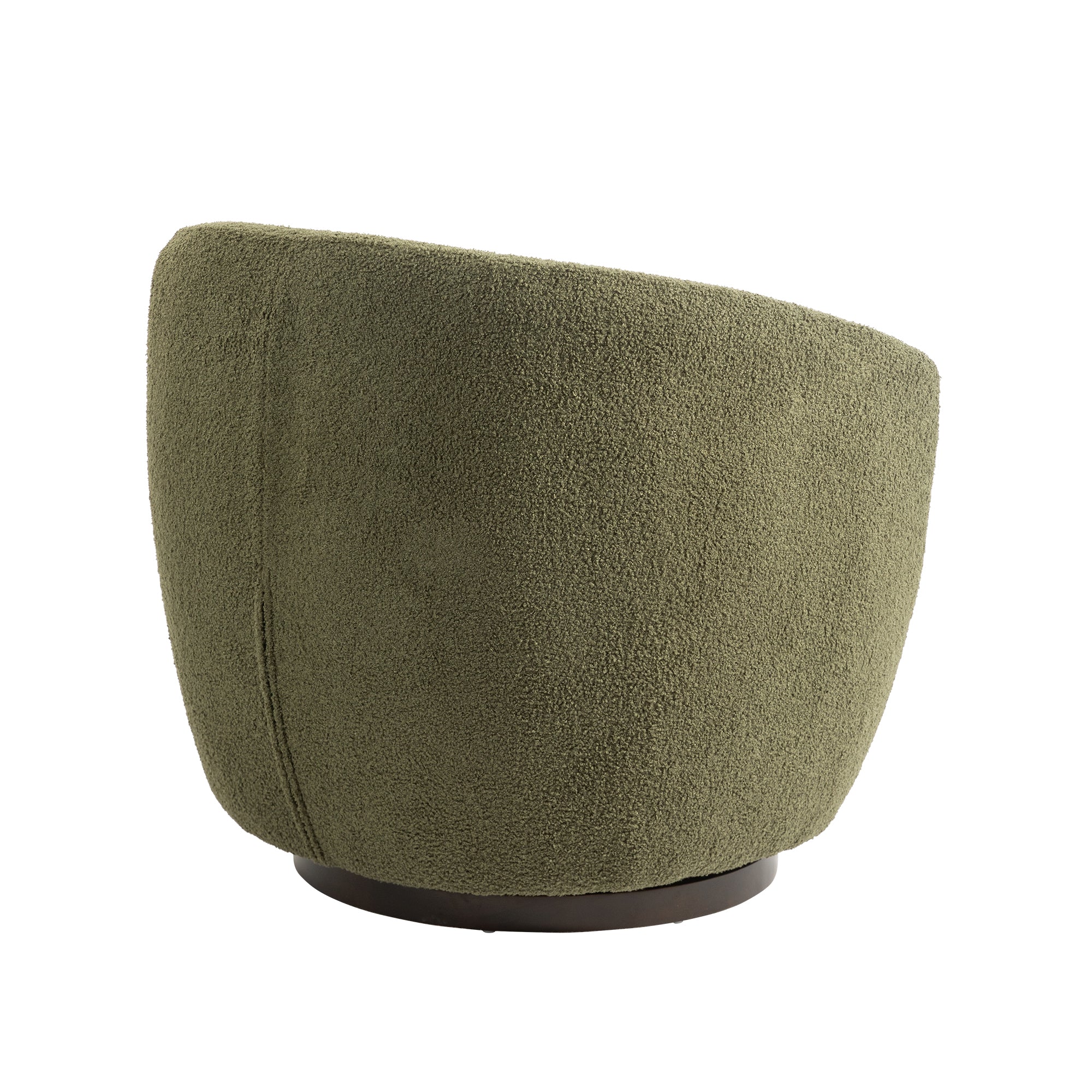 Dark Green Upholstered Swivel Accent Chair