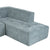 Mombasa 3-Seat Chenille Sofa in Blue Gray