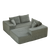 3-Seater Modular Corduroy Sofa In Green Flexible Configuration