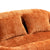 Orange Chenille Bean Shape 2-Seater Lazy Sofa