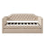 Twin Upholstered Daybed with Trundle in Beige Linen