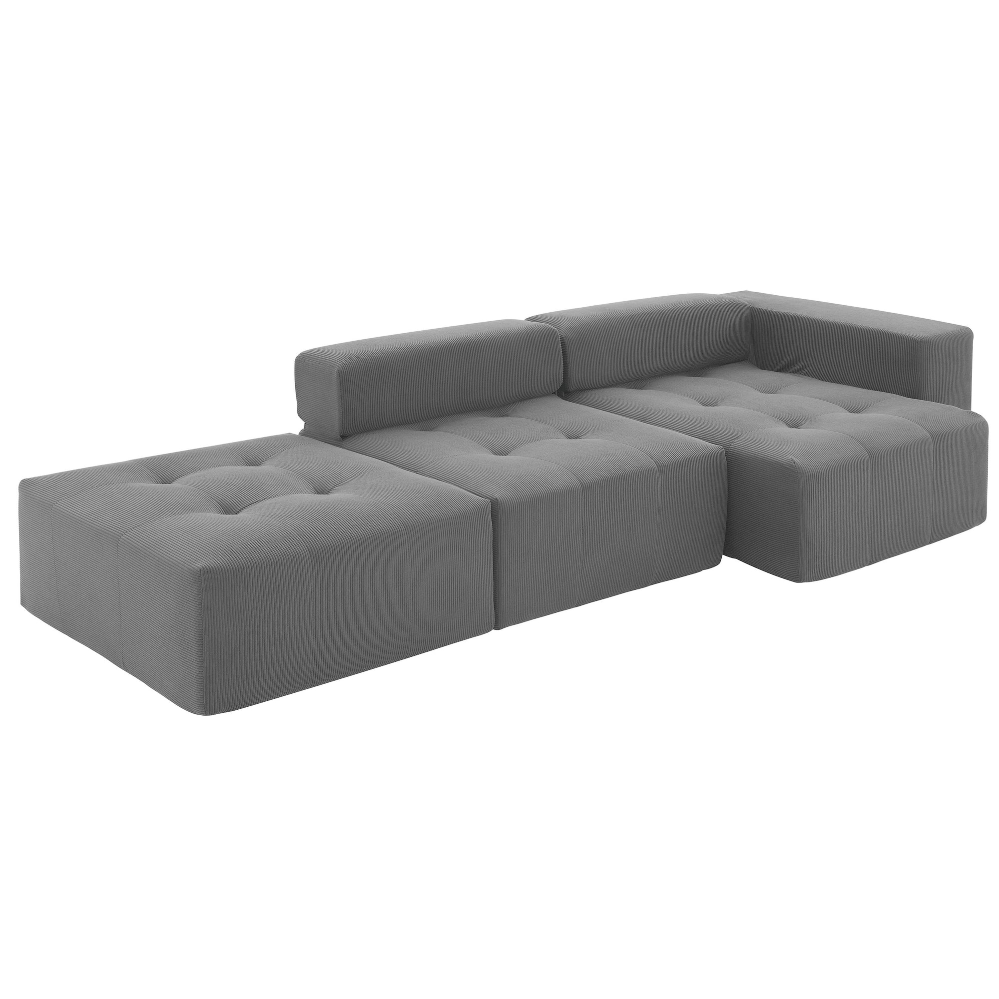 Maputo 4-Seat Modular Sofa in Gray