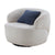 Beige Swivel Barrel Chair