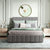 Full Upholstered Lift-Up Bed with Under Storage in Gray