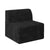 L Shape Modular Sectional Sofa with Soft Terrycloth Upholstery and Space-Efficient Design for Living Room and Bedroom In Black