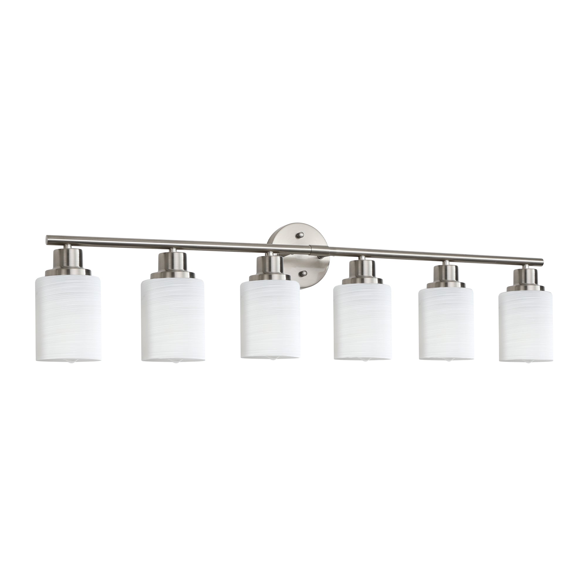 Aestin's Brushed Nickel Finish Modern 6-Light Vanity Wall Sconce