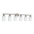 Aestin's Brushed Nickel Finish Modern 6-Light Vanity Wall Sconce