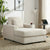 39.7" Cream Oversized Chaise Lounger