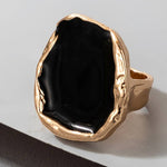 Load image into Gallery viewer, Vintage Oversized Black Stone Ring
