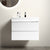 30' White Bathroom Vanity with Sink Large Storage Wall Mounted Floating Design Eco-Friendly E1 Material In White