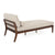 Elegant Beige-Brown Chaise Lounge with Detachable Cushions