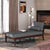 Minimal Charcoal Fabric Chaise Lounge Sofa