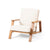 Beige Acacia Wood Adirondack Chair