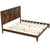 King Bed Frame in Walnut with Mid-Century Modern Design