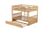 Full Over Full Twin Size Triple Bunk Bed with Ladders and Guardrails in White