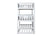 Detachable Twin Size Triple Bunk Bed with Ladders and Guardrails in White