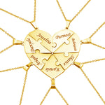 Load image into Gallery viewer, Personalized Family Heart Puzzle Necklace
