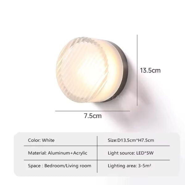 Minimal Jelly Jar &amp; Dimple Wall Sconce Light