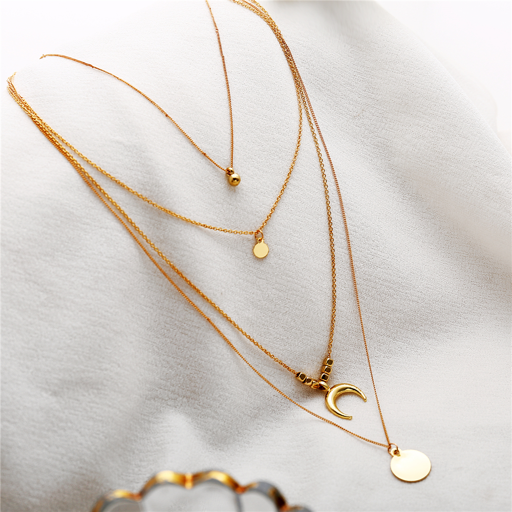 Multi Layer Moon Boho Necklace