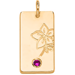 Load image into Gallery viewer, Personalized Name Dainty Satellite Chain Birth Flower &amp; Stone Necklace
