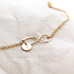 Load image into Gallery viewer, Dainty Infinite Initial Bracelet
