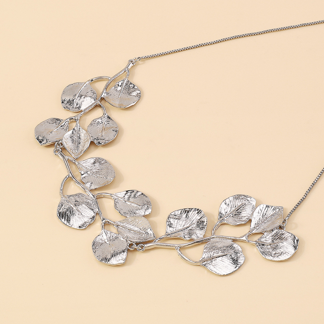 Golden Leaf Vintage Fig Leaf Necklace