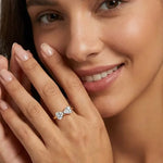 Load image into Gallery viewer, S925 Moissanite Feminine Bow Ring

