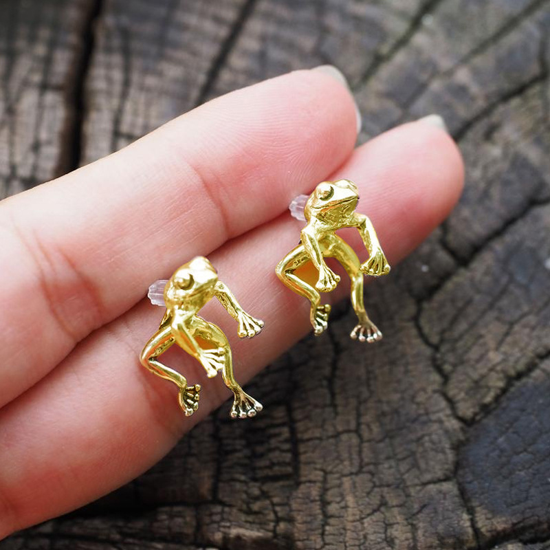 Cute Swimming Frog Mini Frog Earrings