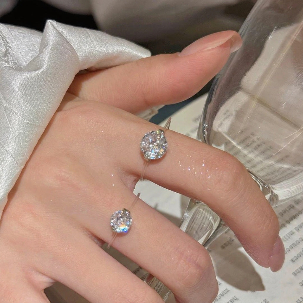 The Aura Float: S925 1-2 Carat Moissanite Illusion Ring