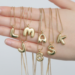 Load image into Gallery viewer, Chunky Feminine Letter Initial Necklace
