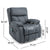 Lumbar Heating & Massage Recliner In Charcoal Fabric