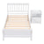 White Twin Bed with Headboard, Footboard, and Nightstand