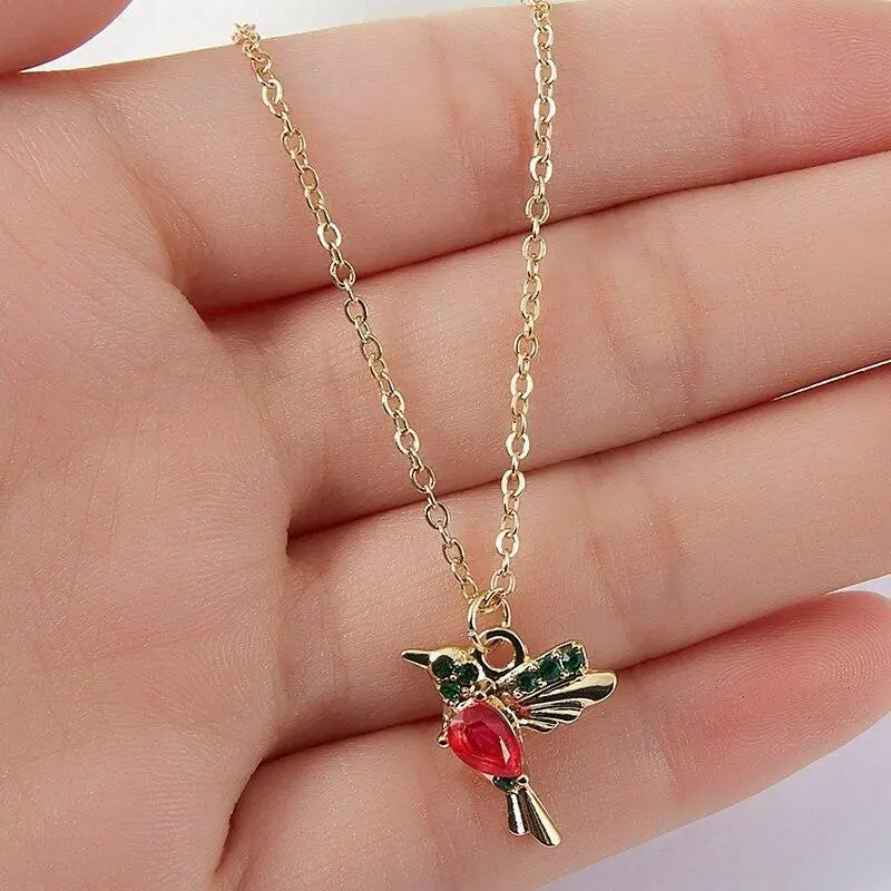 Classic Zircon Hummingbird Necklace