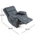 Lumbar Heating & Massage Recliner In Charcoal Fabric