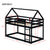 Black Twin Over Twin Rubber Wood Floor Bunk Bed