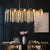 39.4-Inch Golden Waterfall Crystal Chandelier