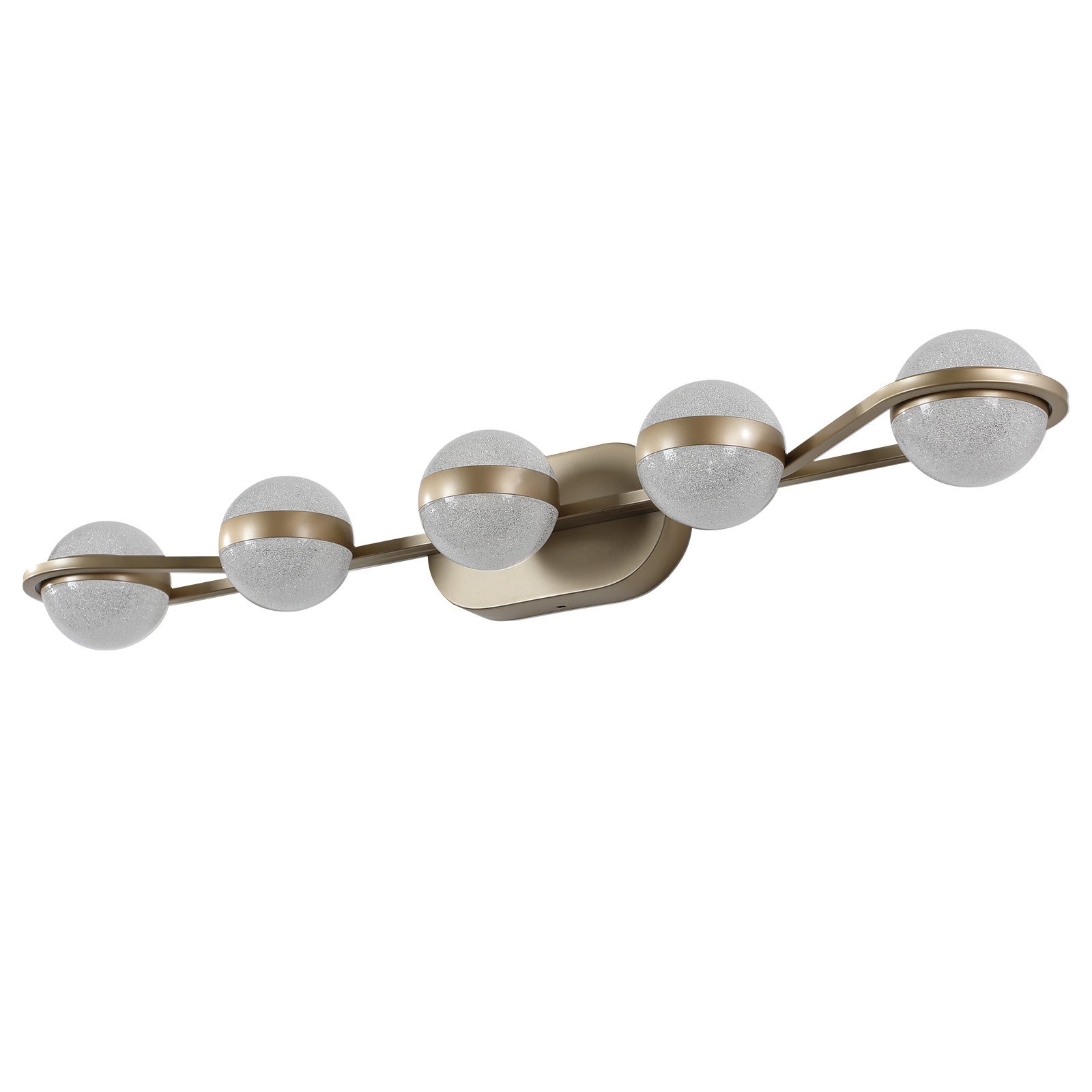 Aestin's Minimalist Modern 5-Light Brushed Gold Vanity Light