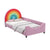 Twin Rainbow Velvet Enclosed Bed