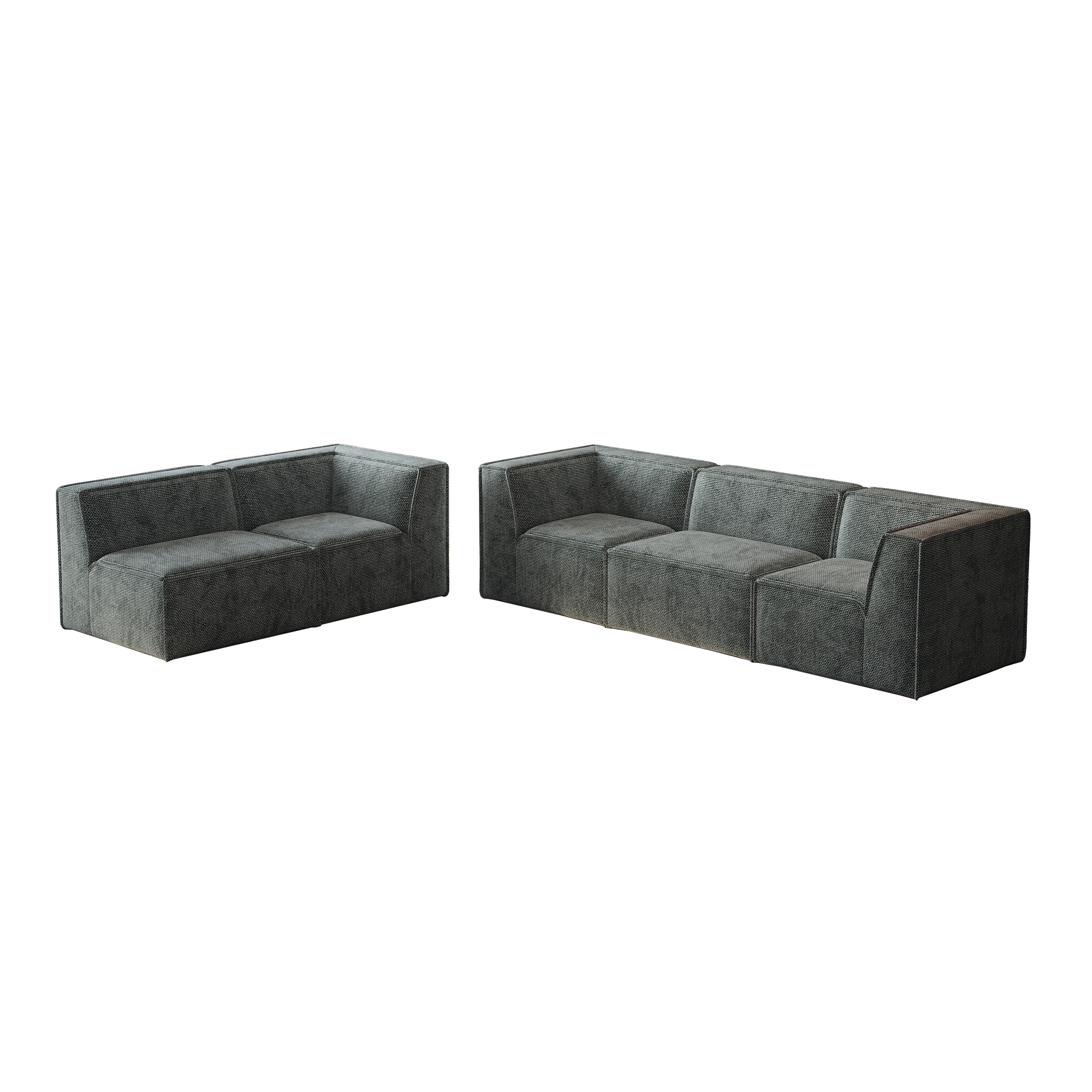 Kinshasa 5-Seat Modular Sofa in Green