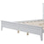 Solid Wood White King Size Wooden Platform Bed with Headboard