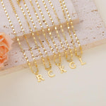 Load image into Gallery viewer, 2pc 14k Serif Letter Initial Anklet Set
