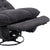 Black Upholstered Push-Back Recliner with Glider & Swivel