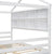 Full Sized Bed with Roof Frame, Bedside Shelves, and Under-Bed Storage Unit