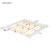 White King Size Floating Bed with LED Lighting