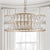 Modern Crystal 6-Light Pendant Drum Chandelier with Golden Metal Frame