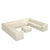 U Shape Modular Sectional Sofa with Plush Terrycloth Fabric and Versatile Design for Comfortable Living Spaces In Beige