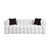 White Boucle 5-Seater Marshmallow Loveseat Sofa